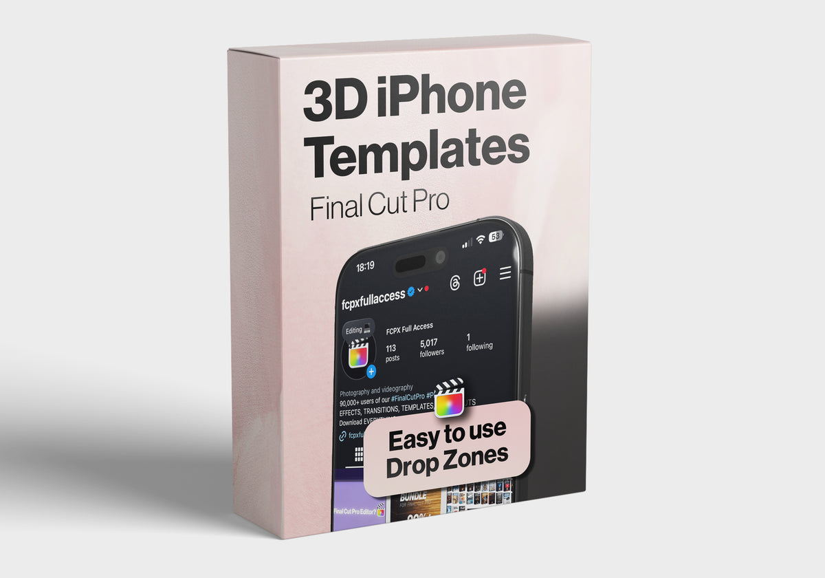 3D iPhone Templates – FCPX Full Access
