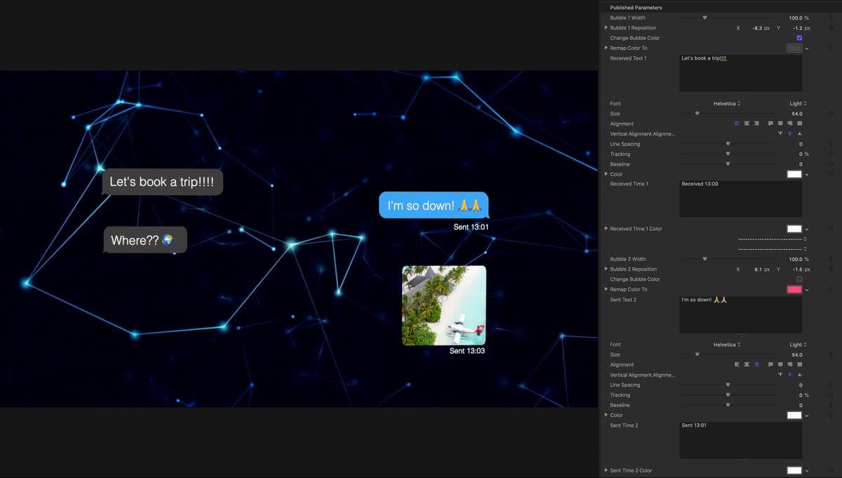 iMessage / Text Message Simulator for Final Cut Pro – FCPX Full Access